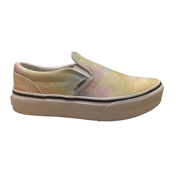 Vans Kids Pastel Tie-Dye Slip-On Canvas Shoes Size 3 - Picture 1 of 8